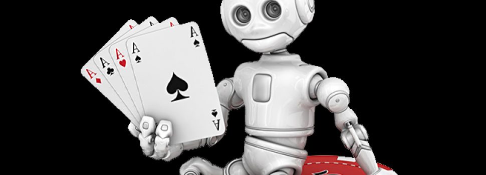 Robot and aces cards