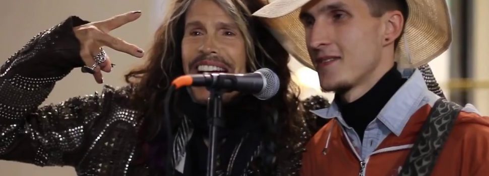 Aerosmith straatmuzikanten Steven Tyler