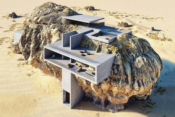 House Inside A Rock